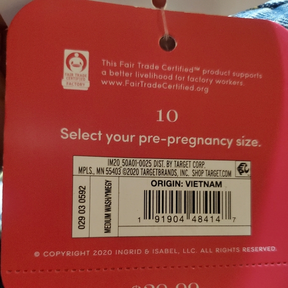 NWT Isabel Maternity straight leg pants SZ 6 & 10 with elastic stretch waist - Picture 10 of 12